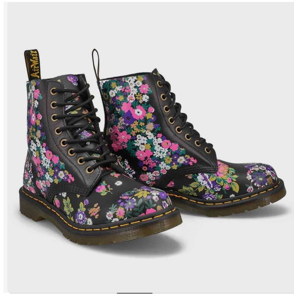 Never Worn. Dr. Martens Black Combat Boots with Air-Cushioned Sole